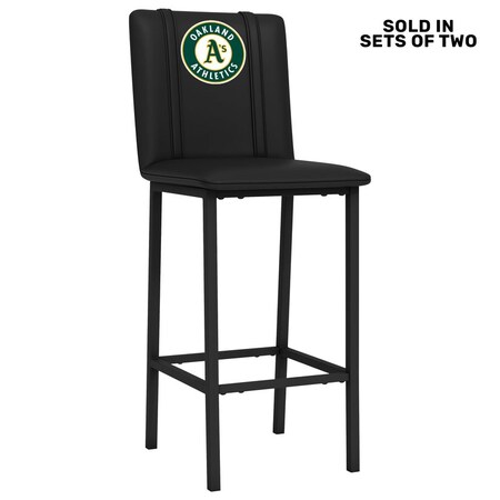 Dreamseat Bar Stool 500 with Oakland Athletics Logo, 2PK XZ500BSDBLK-PSMLB21090A